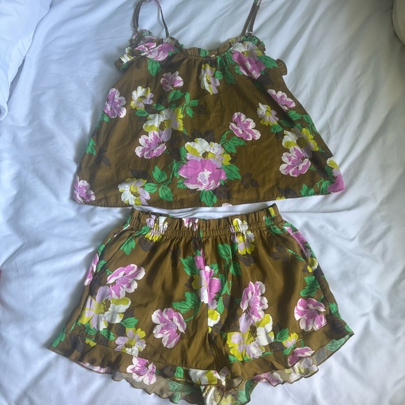 💚 Aerie | Floral Print Women's Sleepwear Set - Picture 2 of 8
